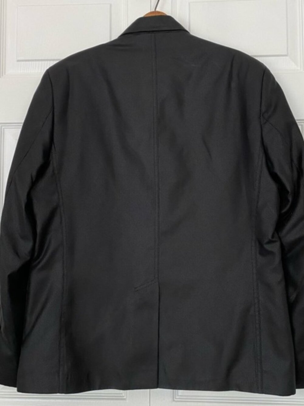Mondo Menswear Jacket Blazer Black Zipper Leather Accent New size X-Large - Picture 2 of 14